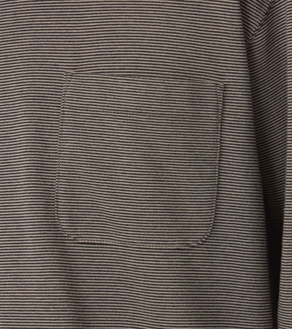 Micro Stripe Pocket L/S Tee