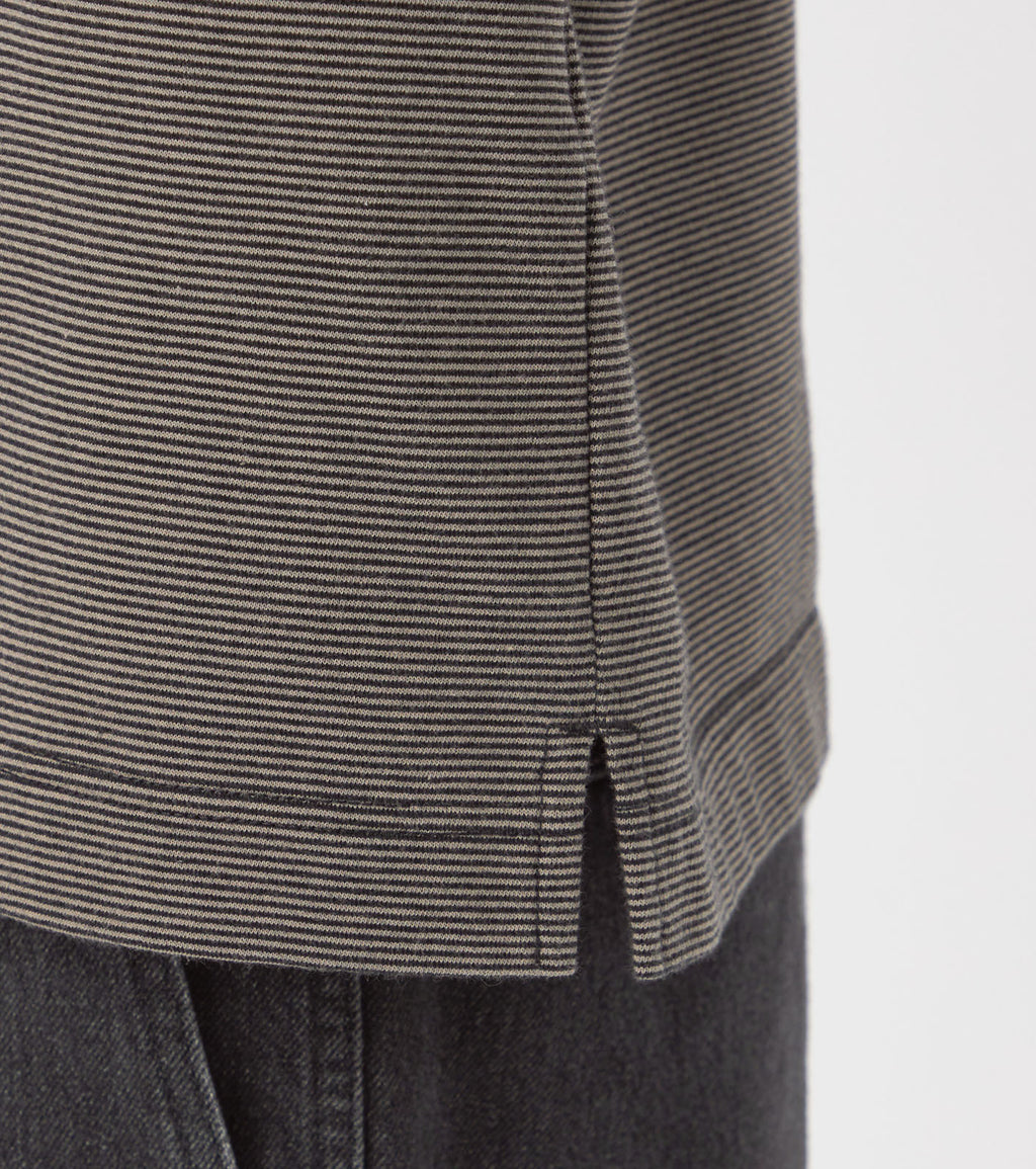 Micro Stripe Pocket L/S Tee