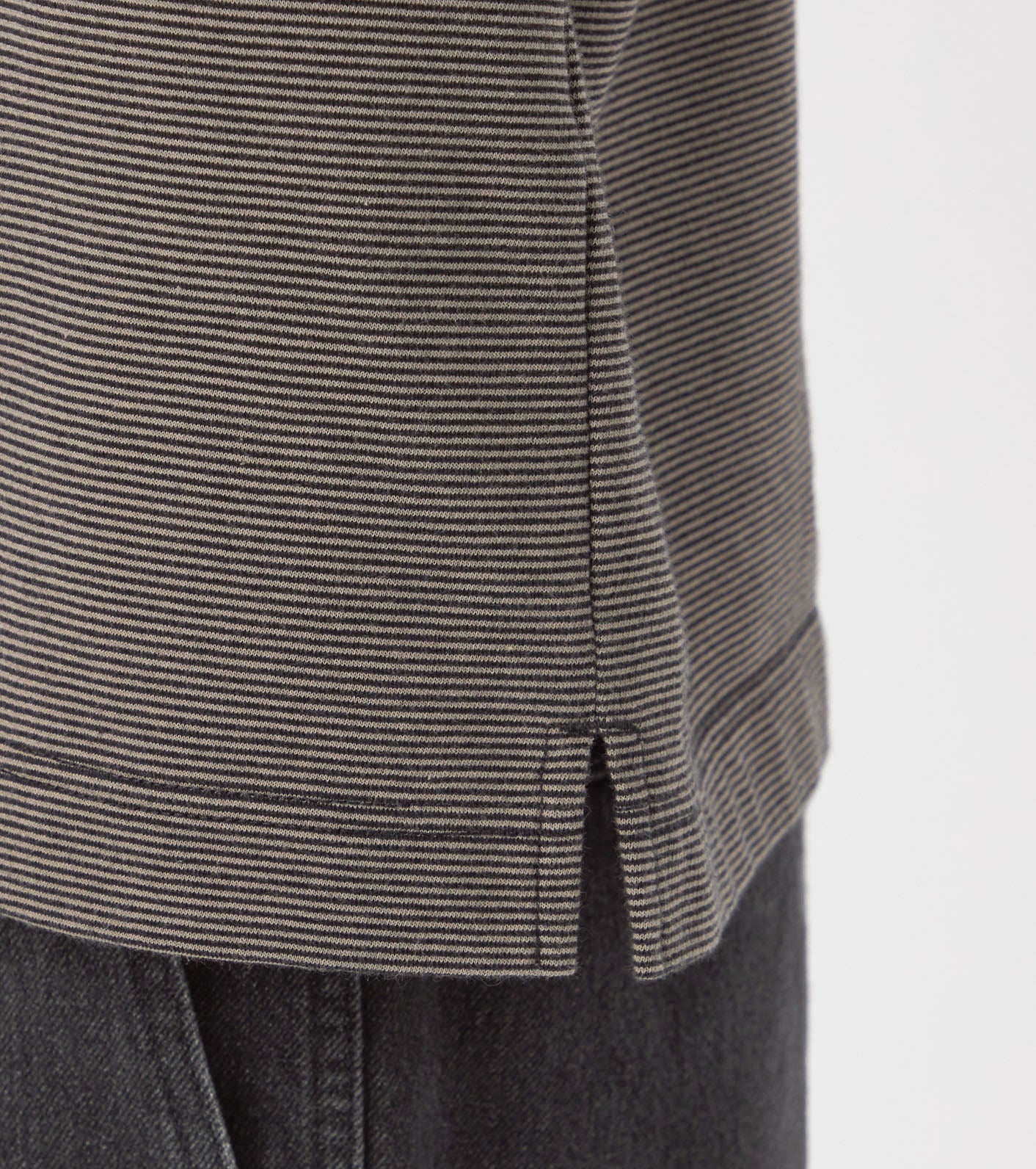 Micro Stripe Pocket L/S Tee