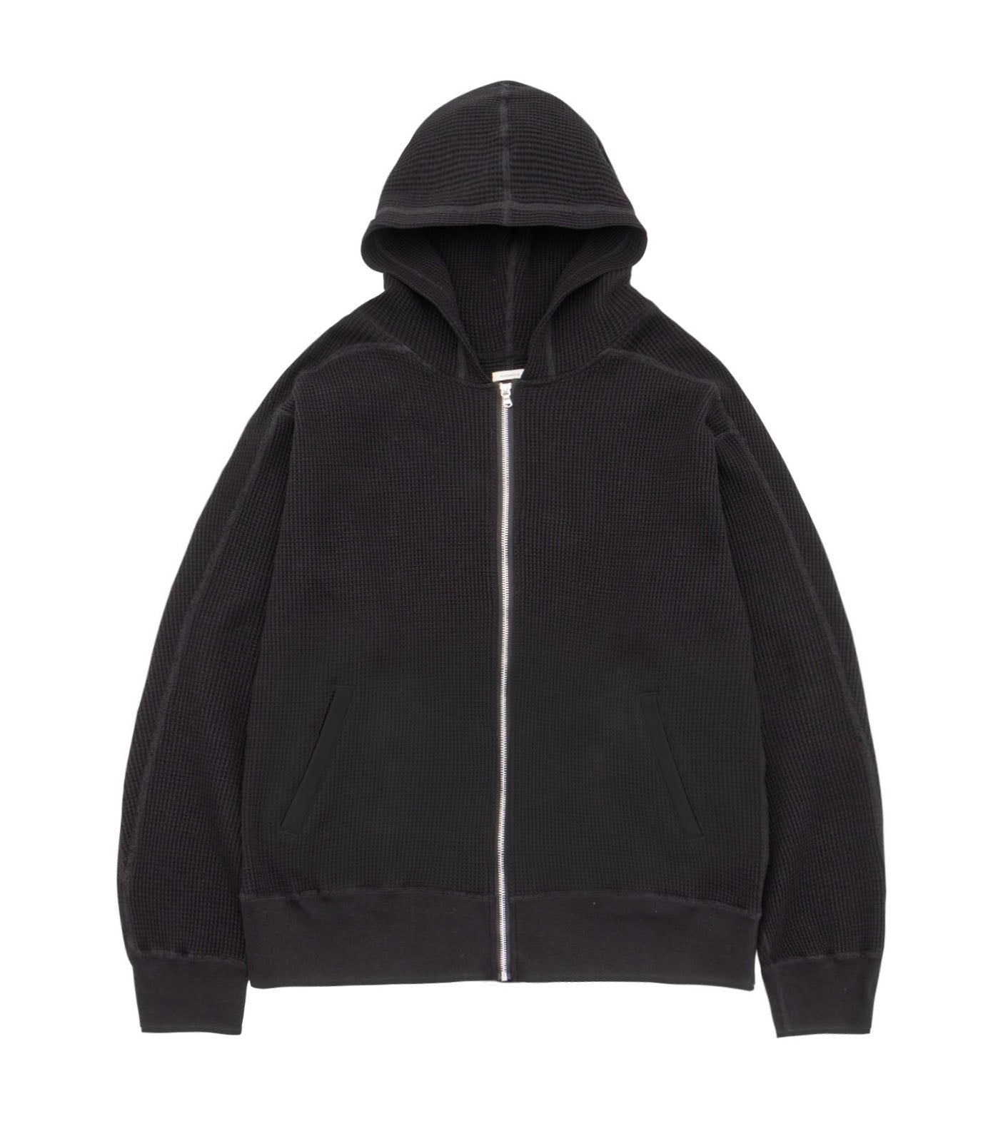 Zip-Up Thermal Hoodie - K(Black)