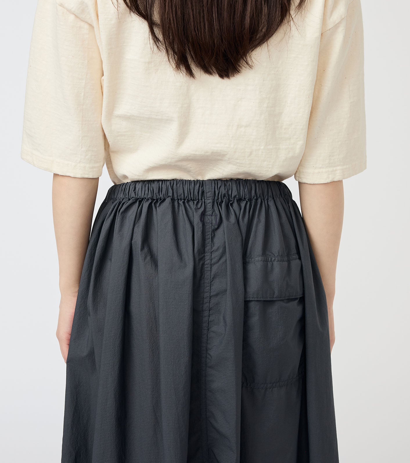 Garment Dyed Nylon Over Skirt