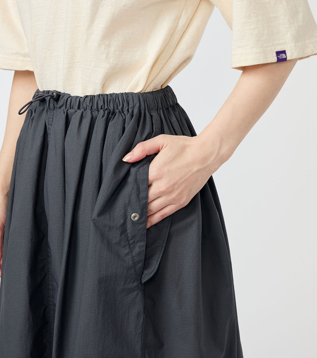 Garment Dyed Nylon Over Skirt