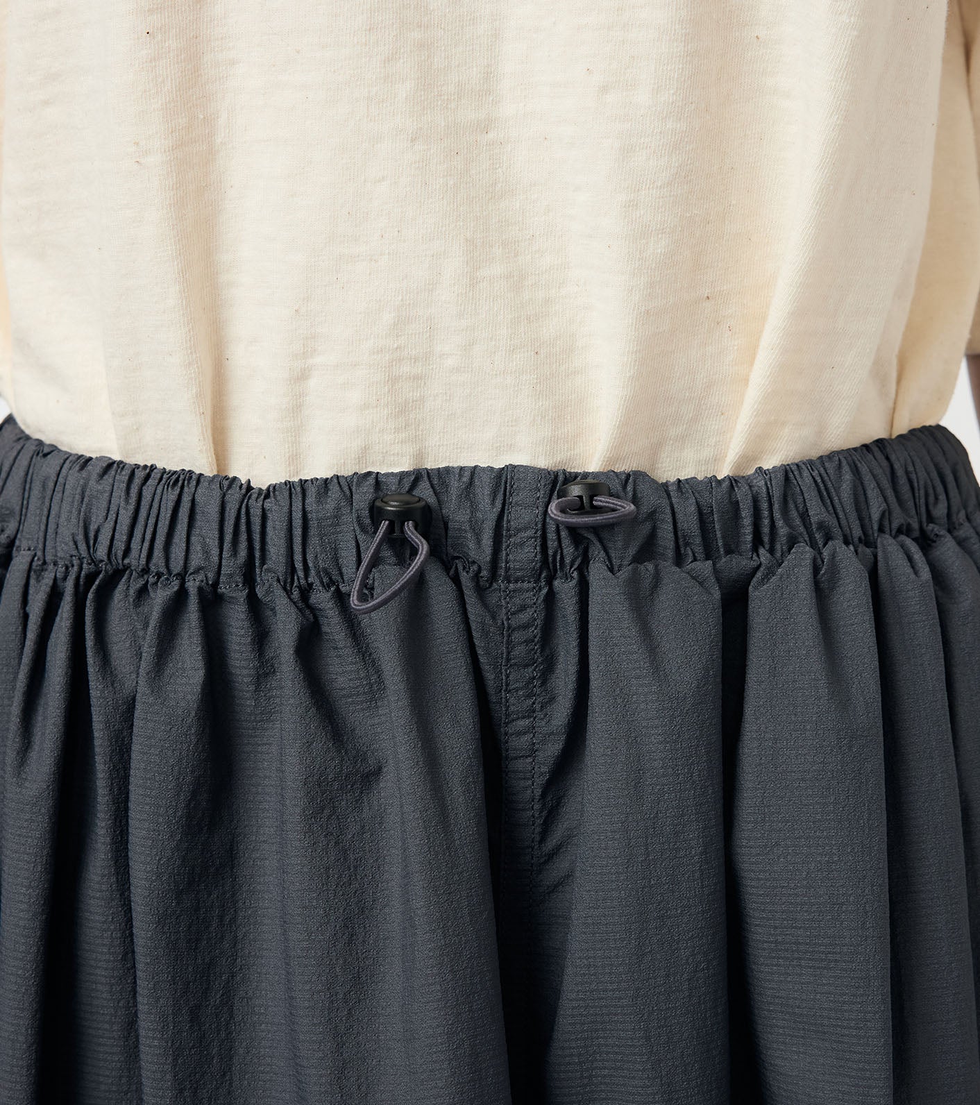 Garment Dyed Nylon Over Skirt