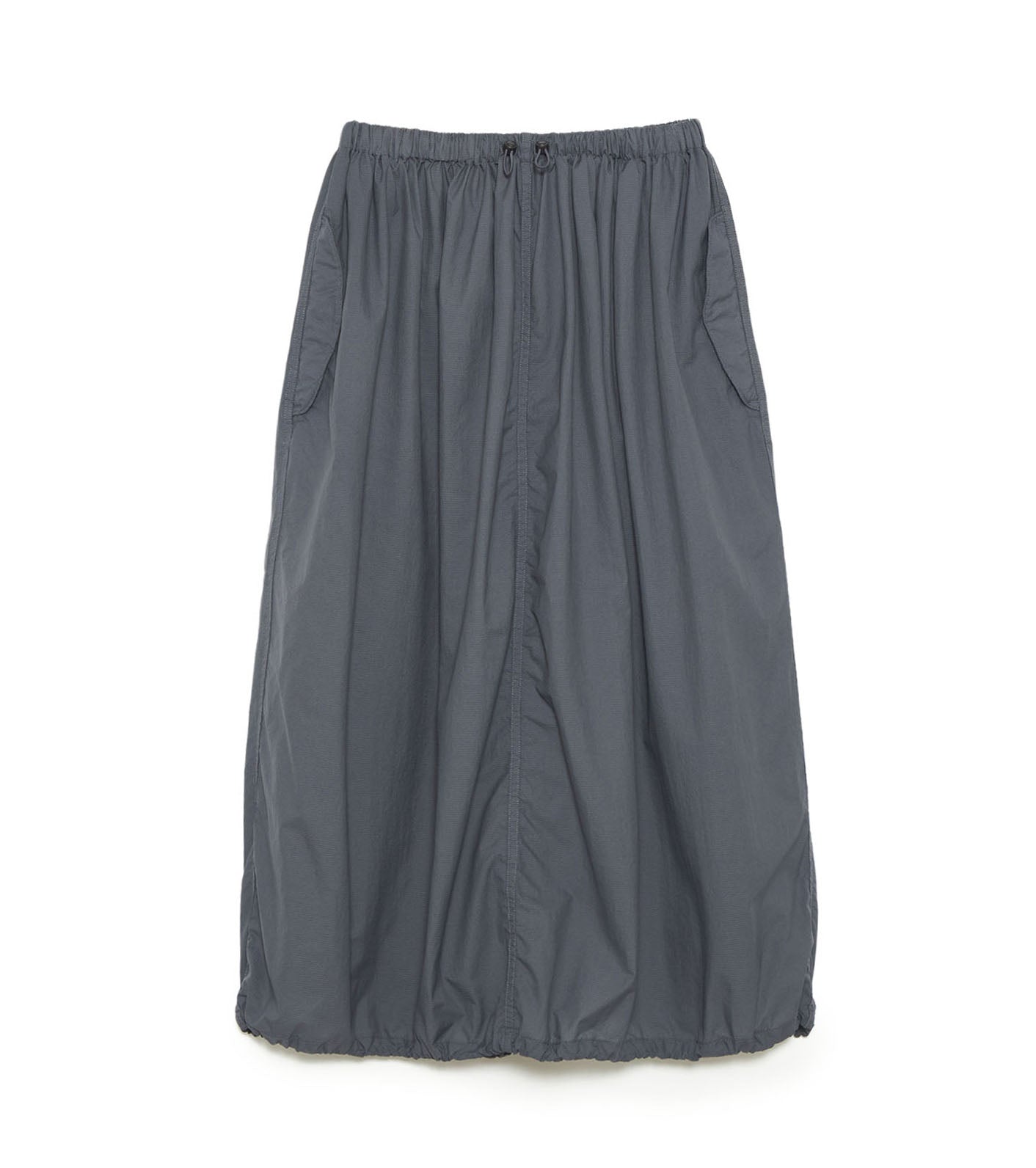 Garment Dyed Nylon Over Skirt - AH(Asphalt Gray)