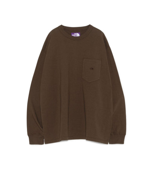 8oz Field Long Sleeve Pocket Tee - BR(Brown)