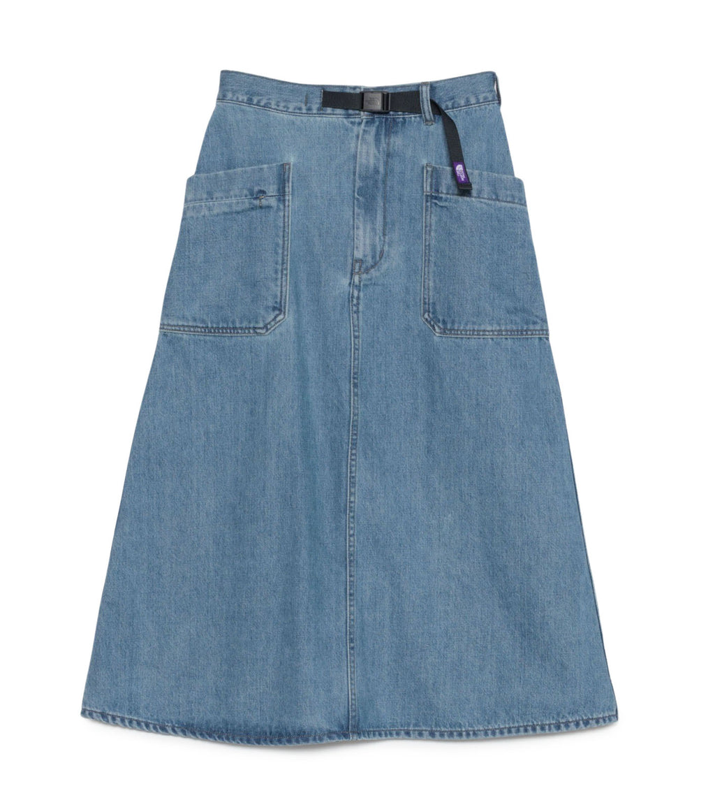 Denim Field Skirt - IB(Indigo Bleach)