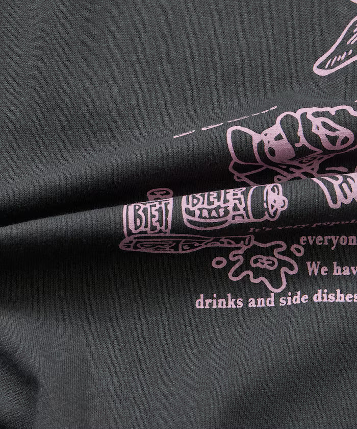 Big Silhouette Back Print Crew Neck T-Shirt / Uncle Burger 【Limited Edition】