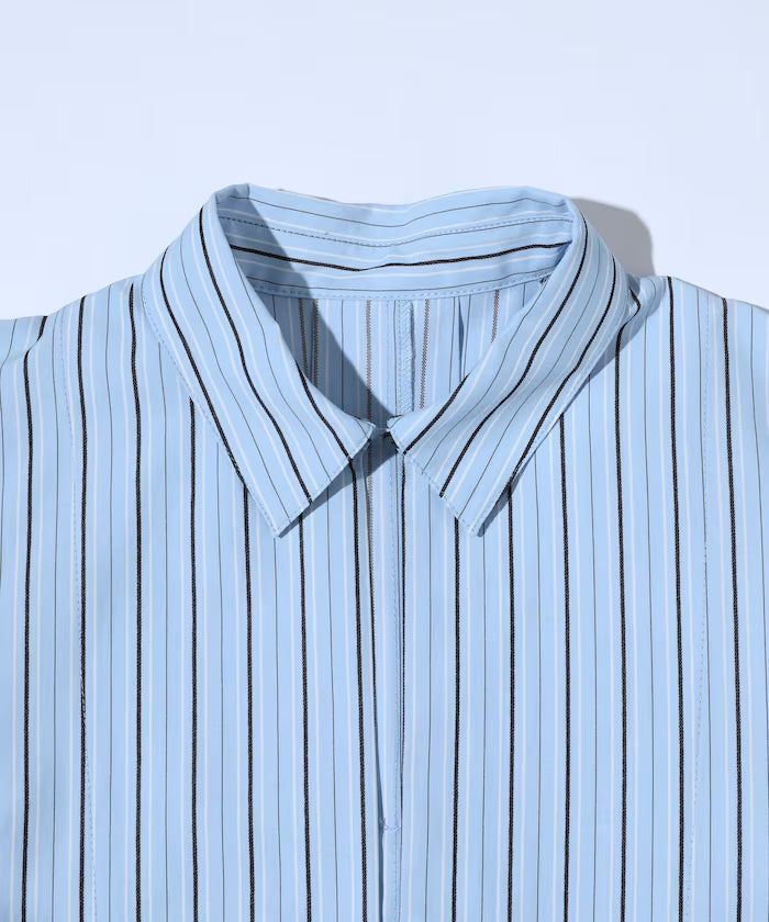 Flare Silhouette Skipper Balloon Sleeve Shirt