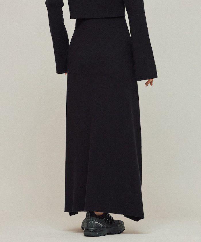 Functional Fabric Silk Blend Knit Ensemble Dress / Anti-Pill / Machine Washable