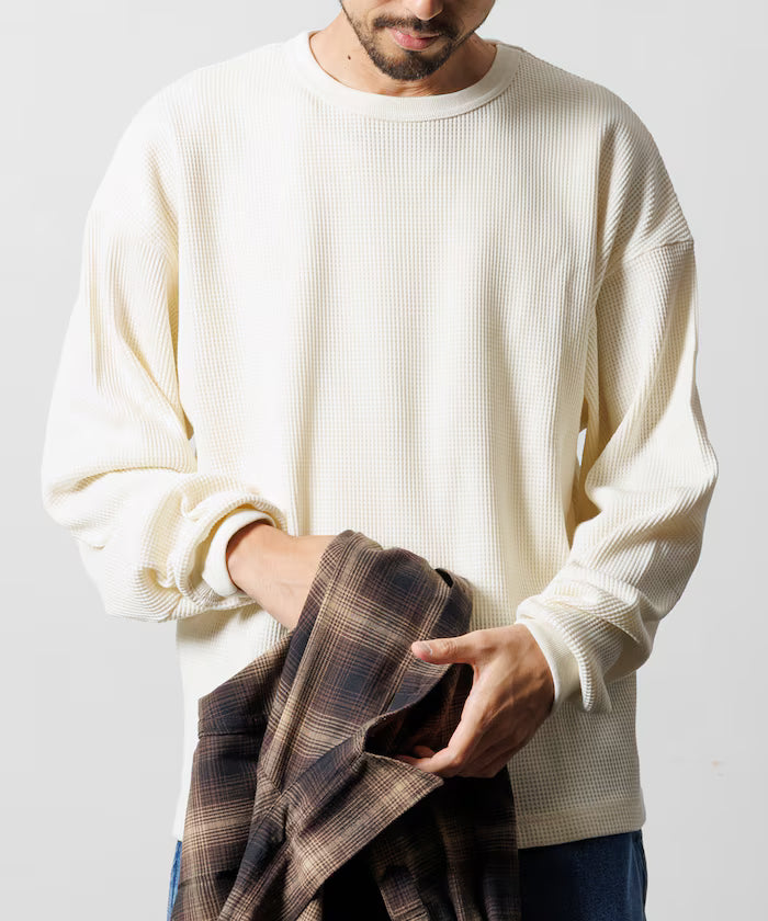Big Silhouette Long Sleeve Waffle Thermal L/S T-shirt [Limited Edition]