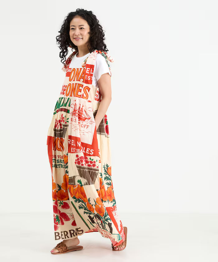 India FEEDBAG Print Shoulder Ribbon Camisole Dress