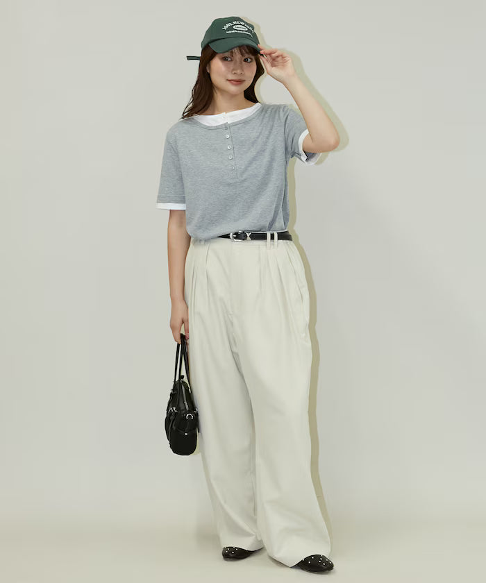 Color Tuck Slacks Pants Limited Release