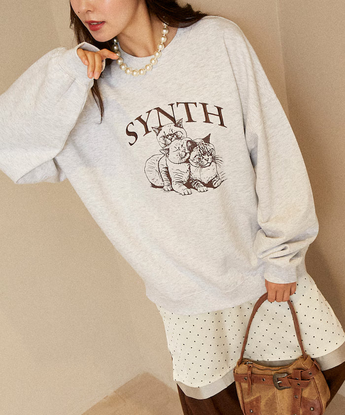 SYNTH Cat Fleece Lined Sweatshirt Limited Edition