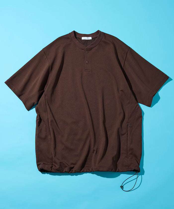 SUPER ICE / Super Ice Henry Neck Spindle T-Shirt Contact Cold Sensation / Quick Drying / UV Cut
