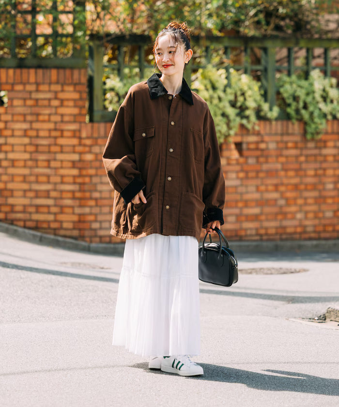 Big Silhouette Corduroy Switch Duck Coverall Jacket [Limited Edition]