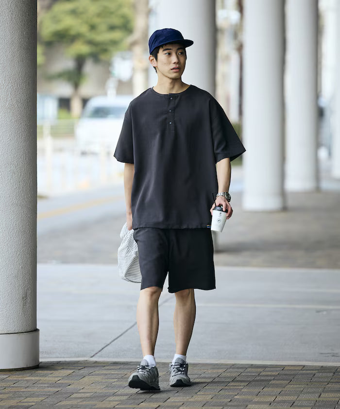 AiRide/Packable Setup/Henley Neck Pullover/Shorts/Packable/Quick-Drying/UVA Cut 【Limited Edition】