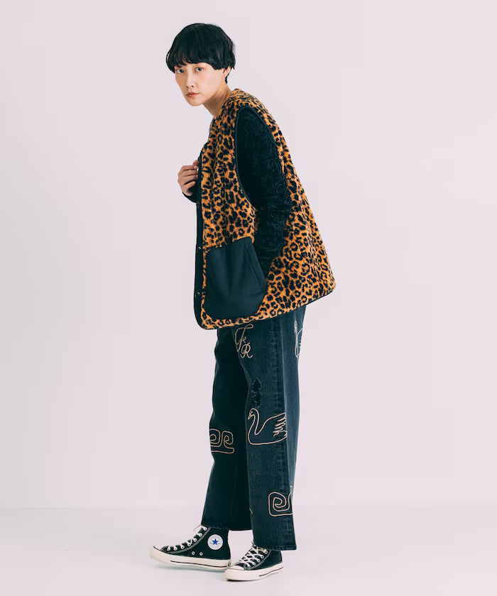 Chain Stitch Wide Denim