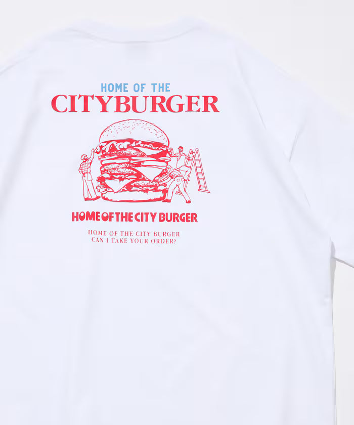 Big Silhouette Back Print Crew Neck T-Shirt / City Burger 【Limited Release】