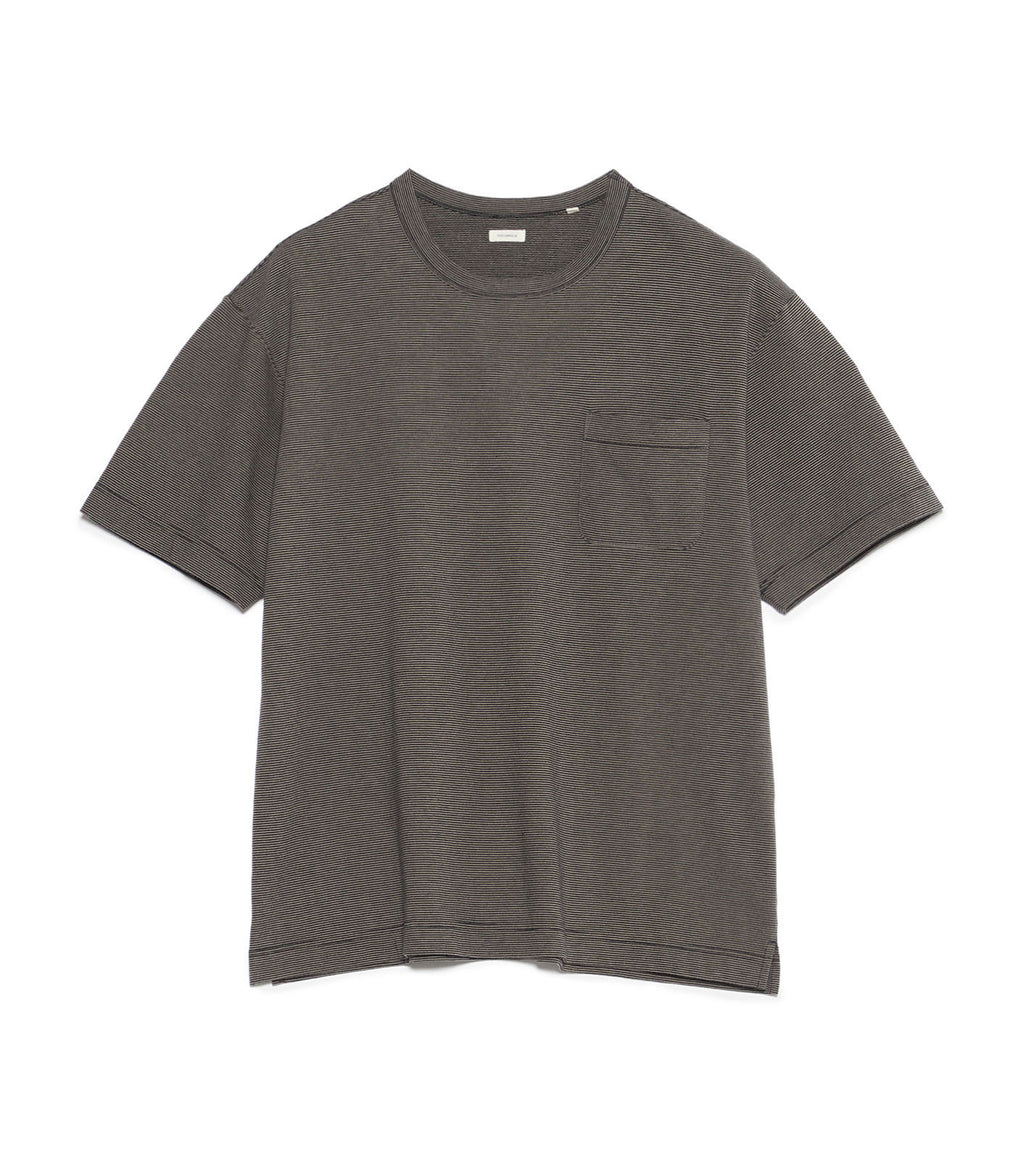 Micro Stripe Pocket Tee - KH(Black x Gray)