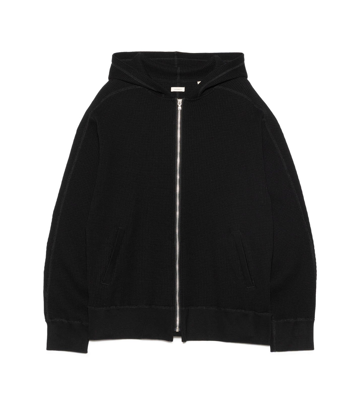 Zip-Up Thermal Hoodie - K(Black)