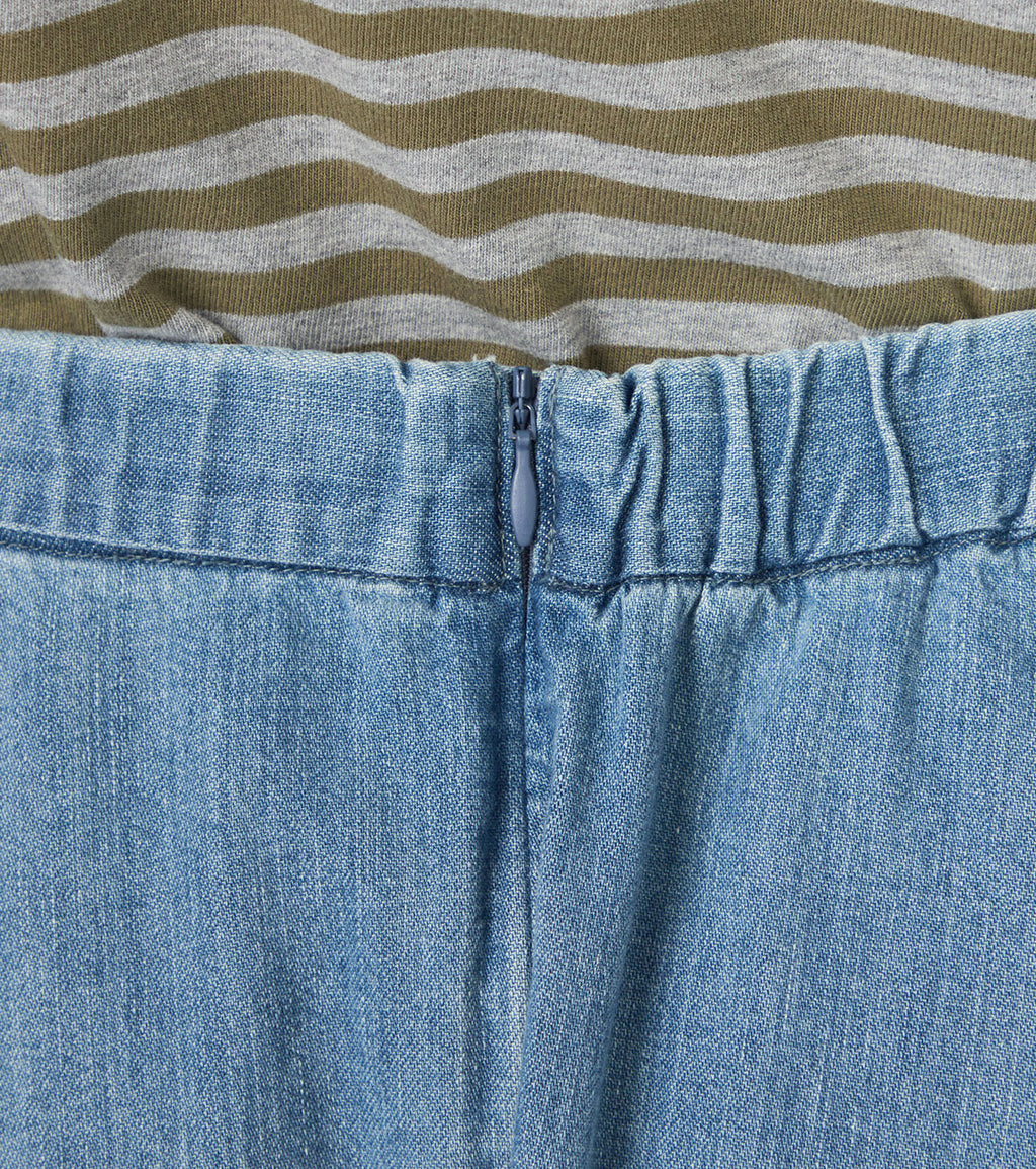 Light Denim Circular Skirt