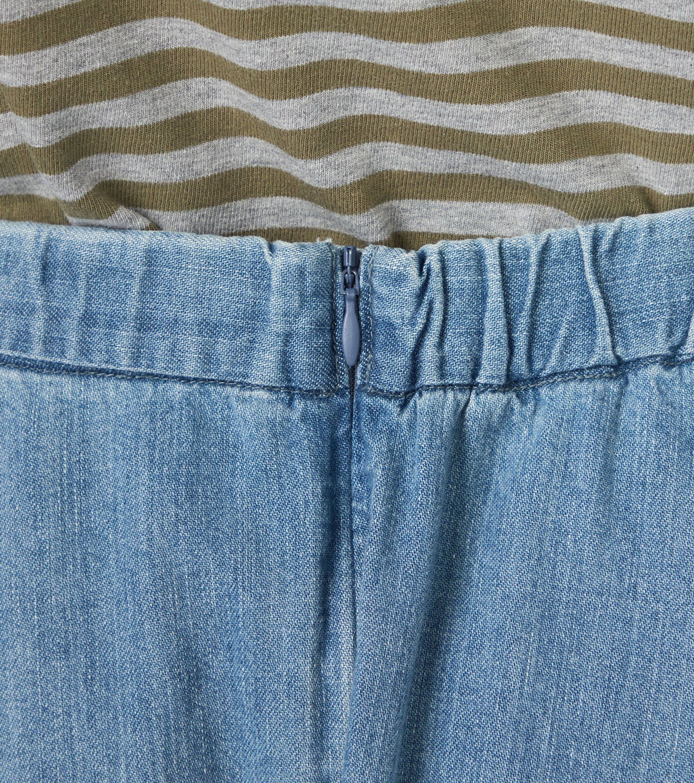 Light Denim Circular Skirt