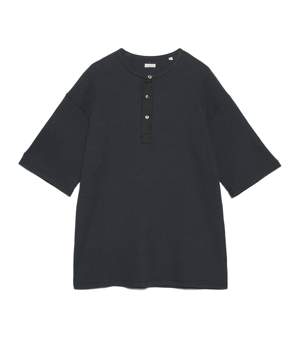 Henry Neck Thermal Sweat Tee - K(Black)