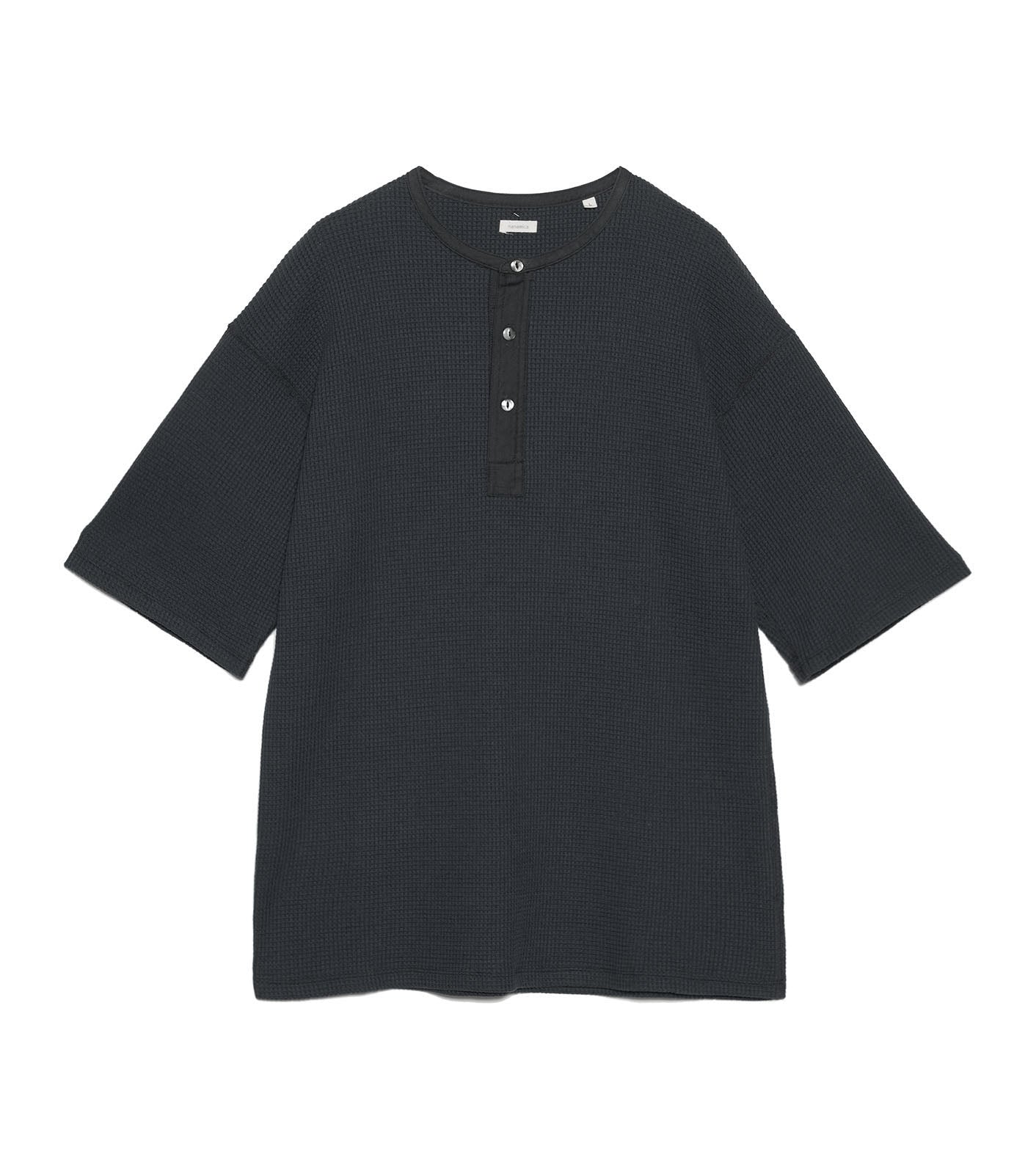 Henry Neck Thermal Sweat Tee - K(Black)