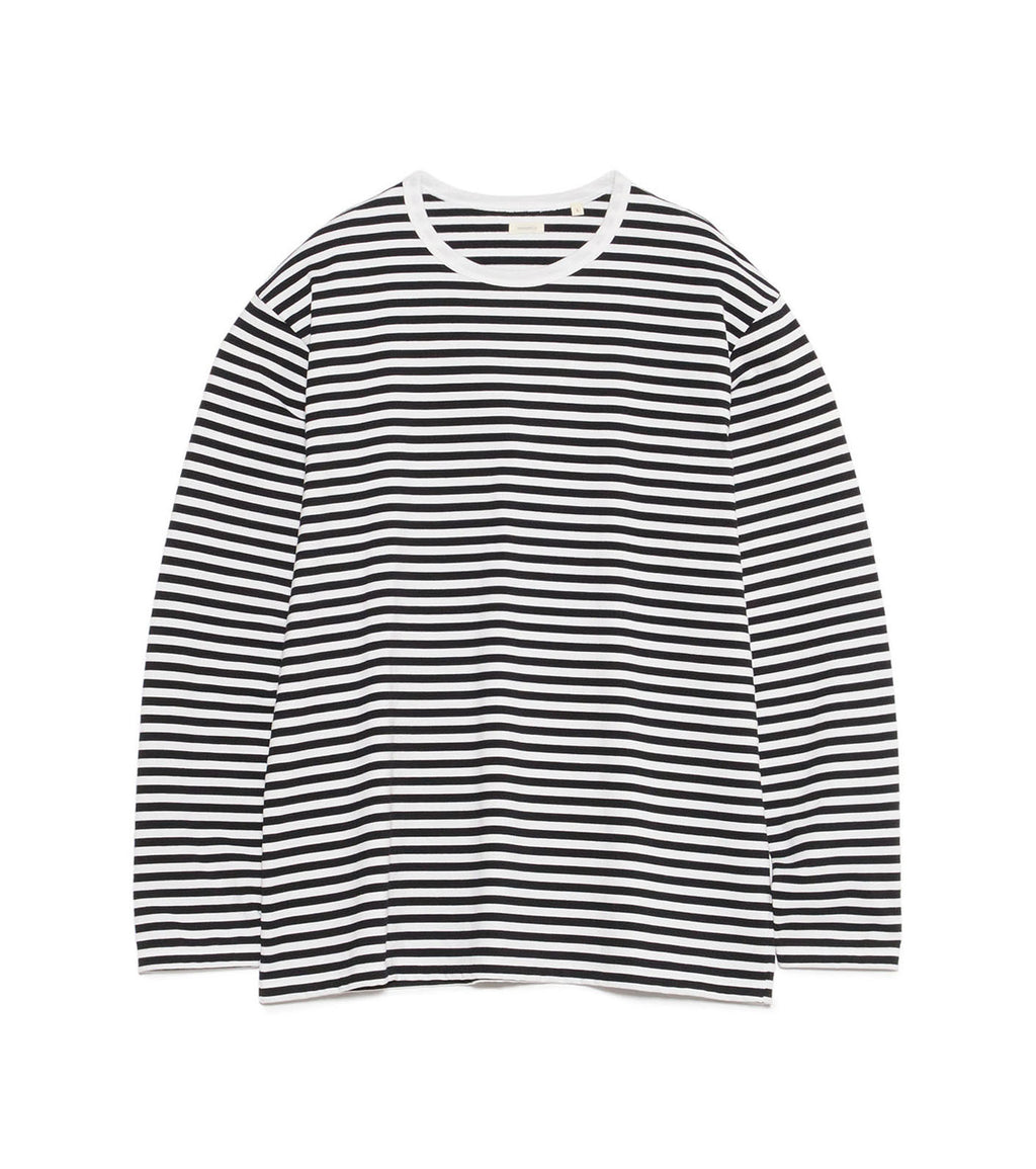 COOLMAX Stripe Jersey L/S Tee - KW(Black x White)