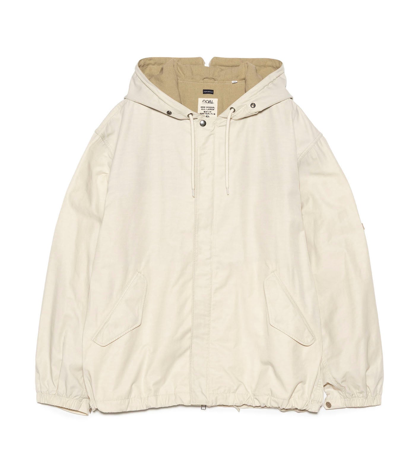 Nylon Twill Hooded Jacket - LB(Light Beige)