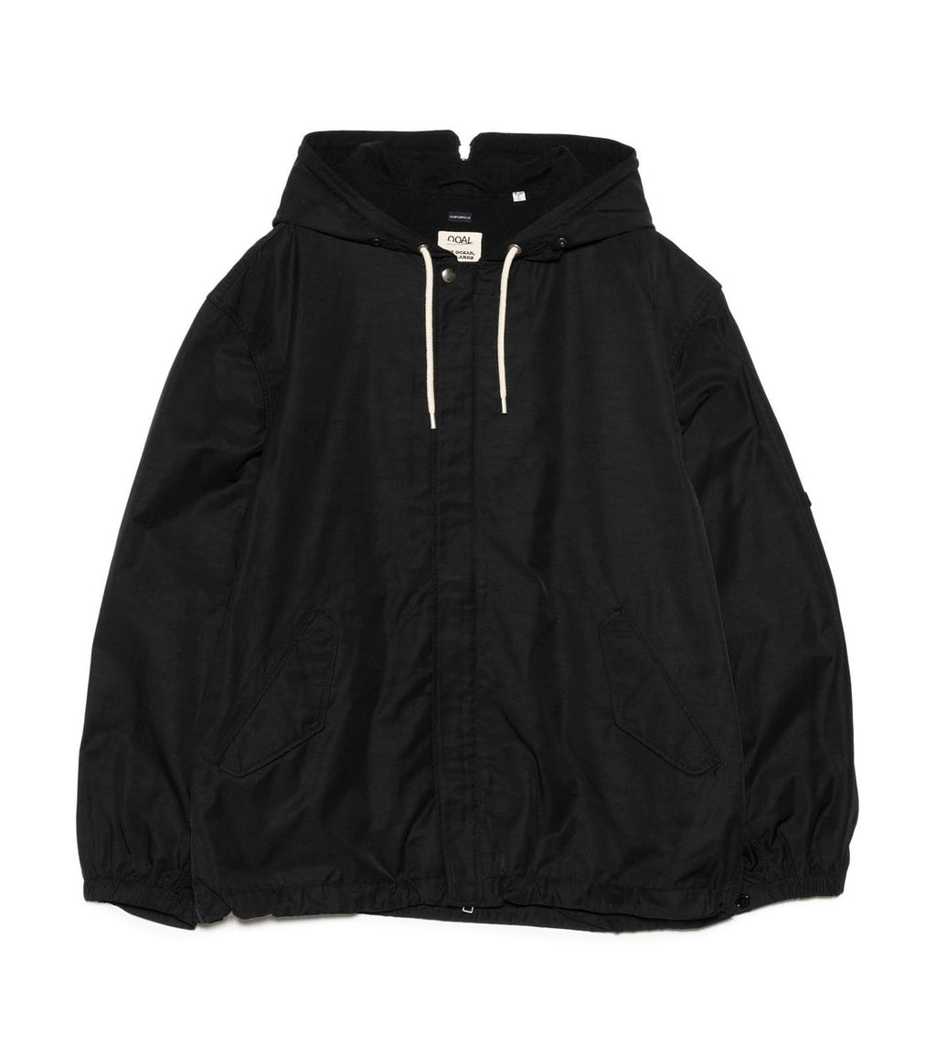 Nylon Twill Hooded Jacket - K(Black)