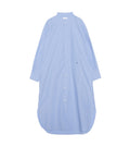 Band Collar Wind Shirt Dress - SX(Sax)