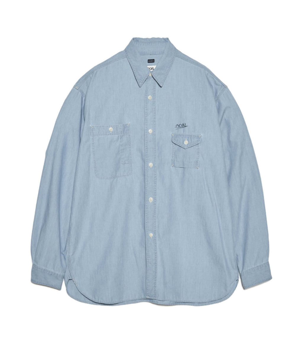 Regular Collar Chambray Shirt - LI(Light Indigo)