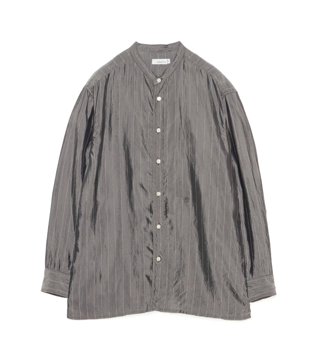 Band Collar Shirt - CH(Charcoal)