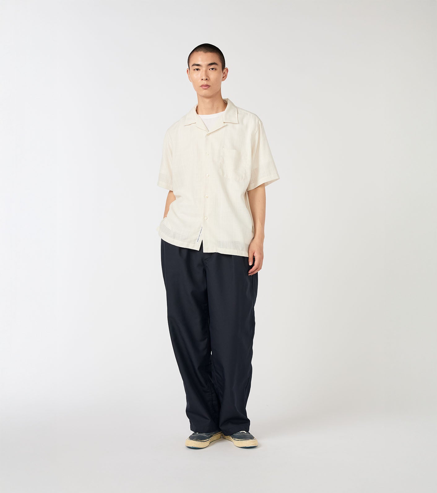 Open Collar Panama S/S Shirt