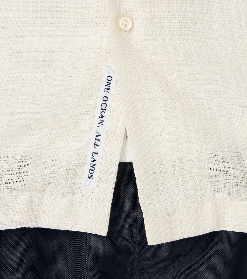 Open Collar Panama S/S Shirt