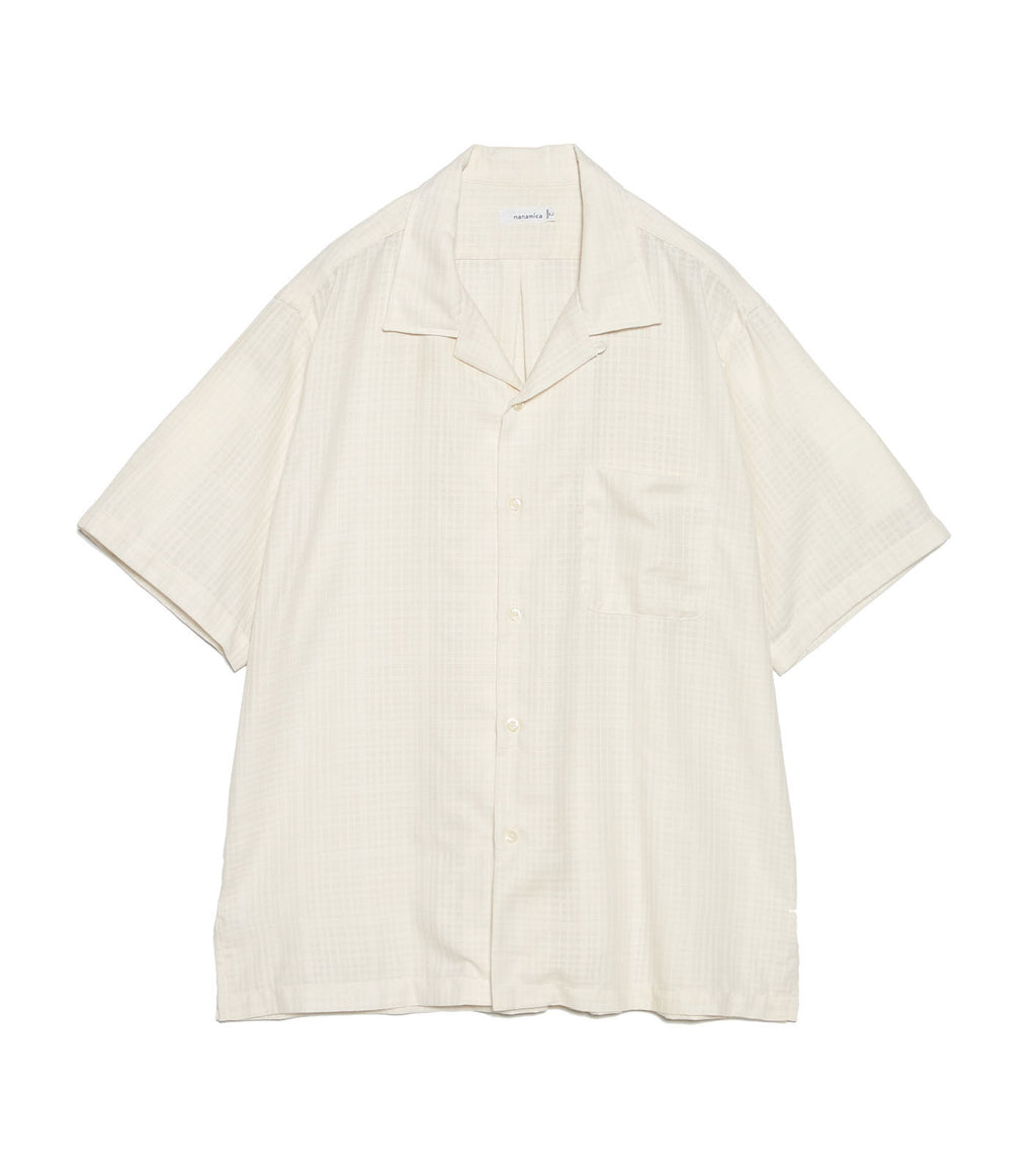 Open Collar Panama S/S Shirt - OW(Off White)