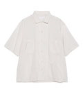 Cotton Polyester Poplin S/S Shirt - W(White)