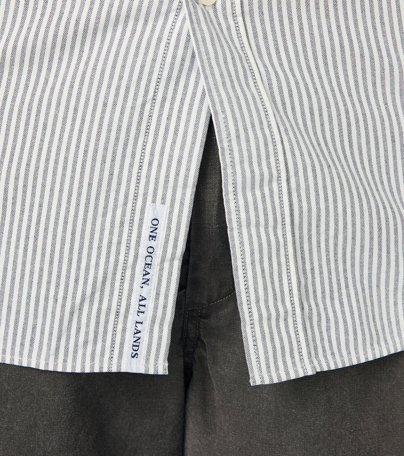 Button Down Stripe Wind Shirt