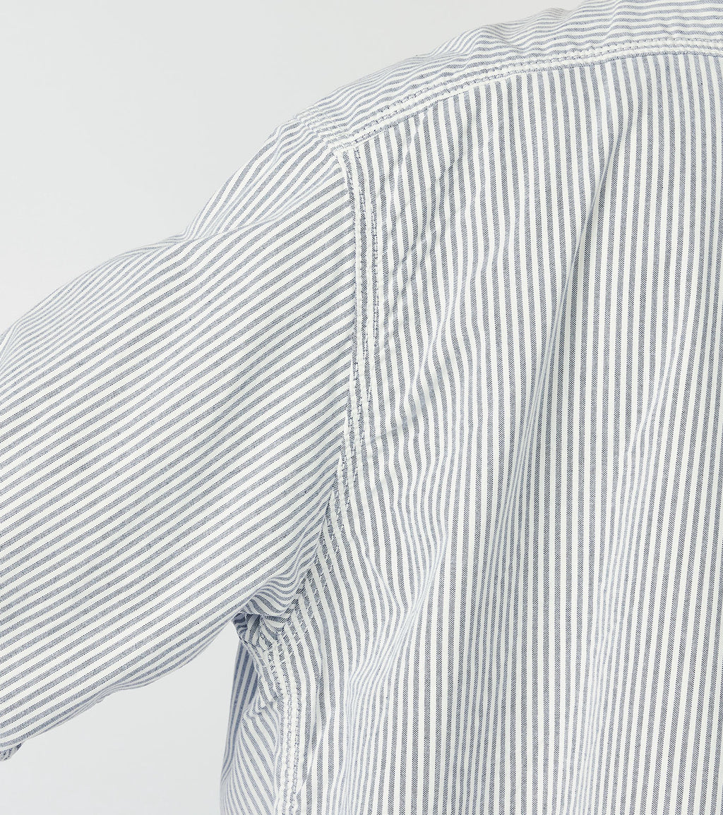 Button Down Stripe Wind Shirt