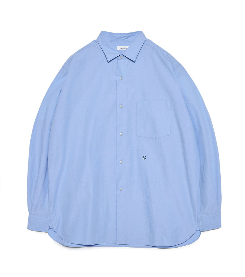 Regular Collar Wind Shirt - SX(Sax)