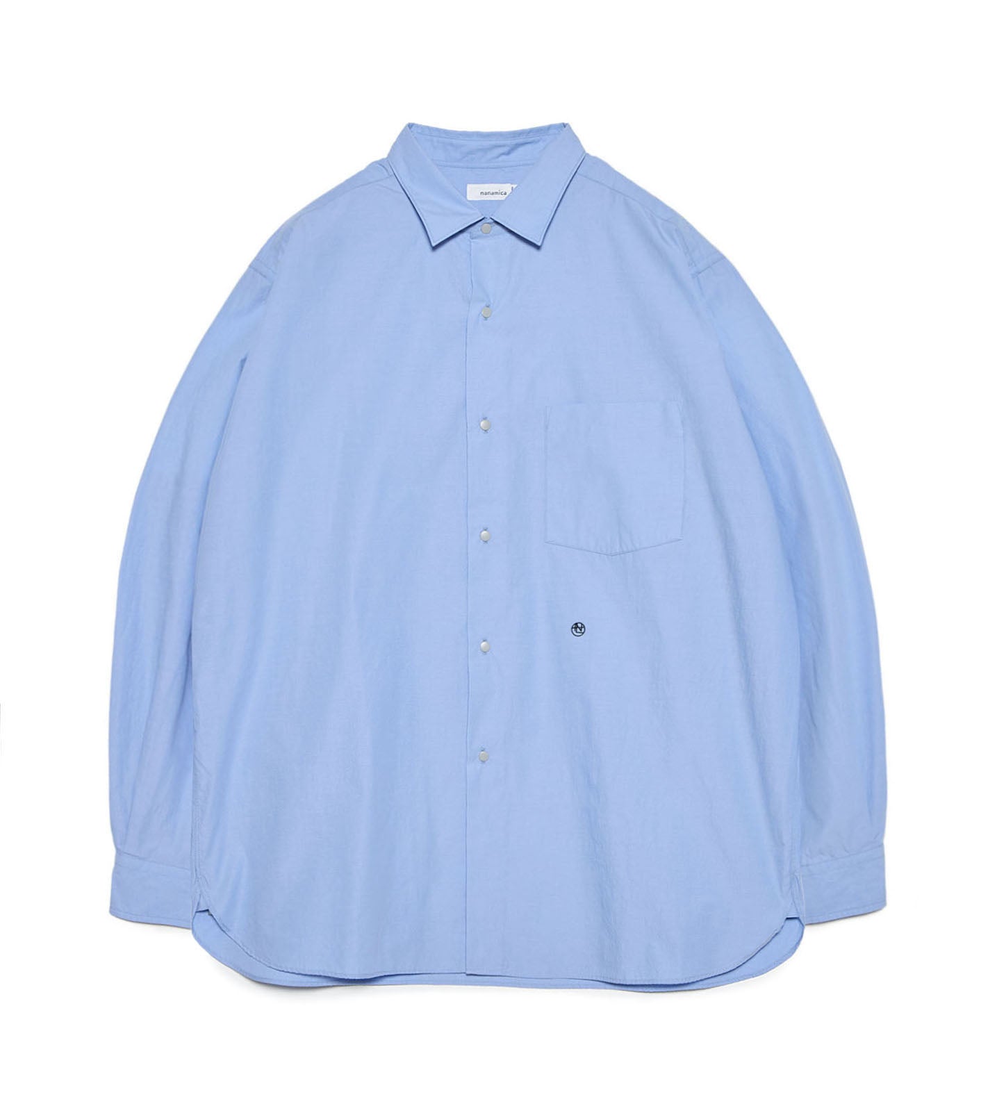 Regular Collar Wind Shirt - SX(Sax)