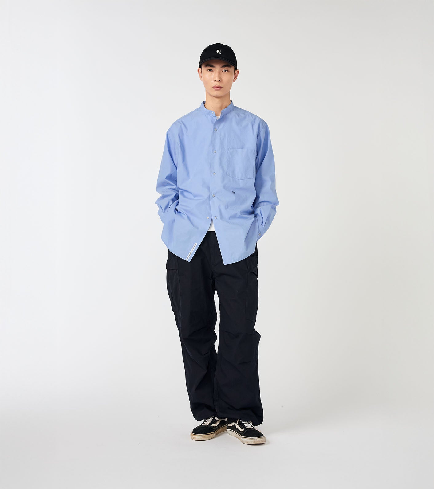 Band Collar Wind Shirt
