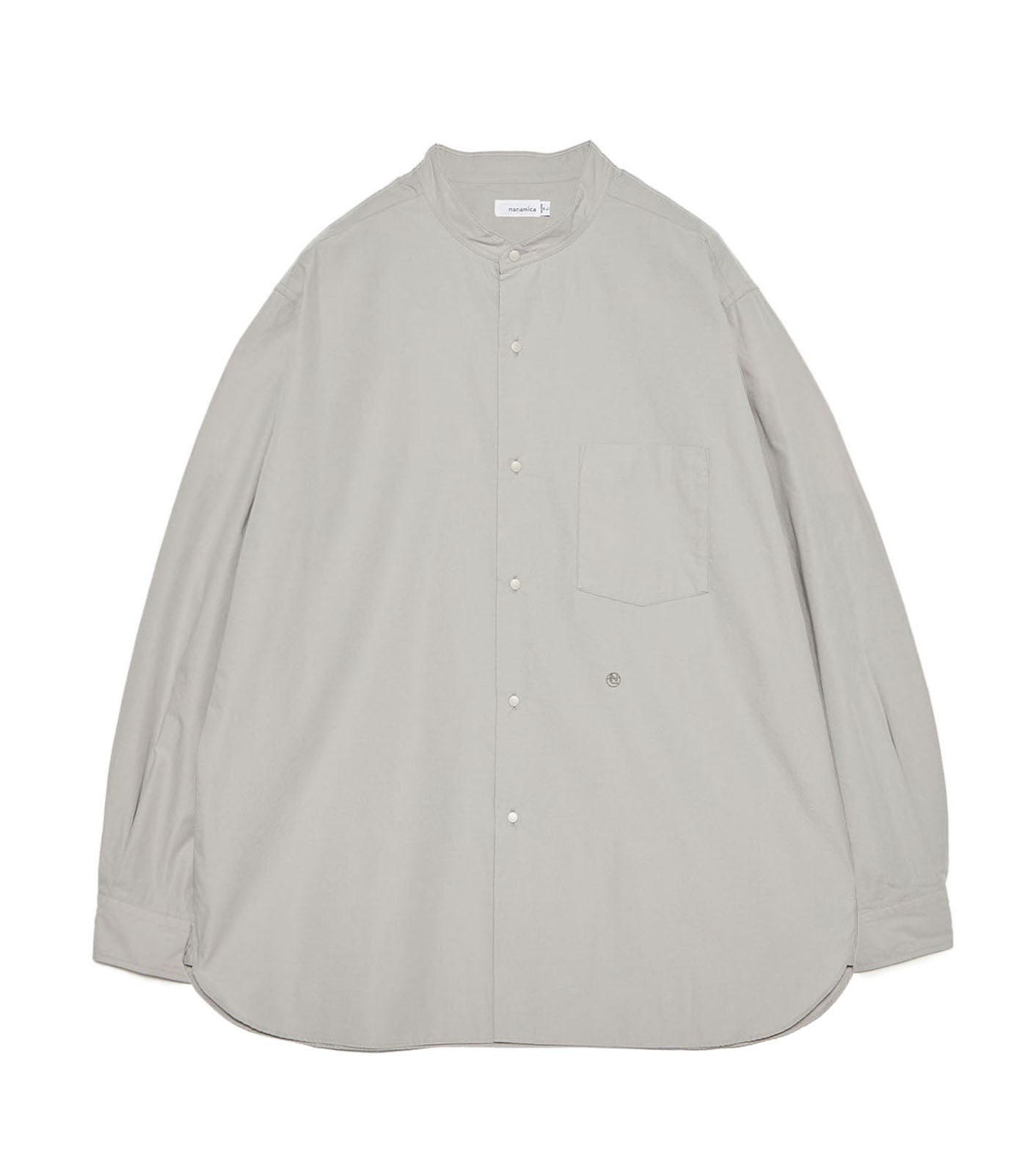 Band Collar Wind Shirt - H(Gray)