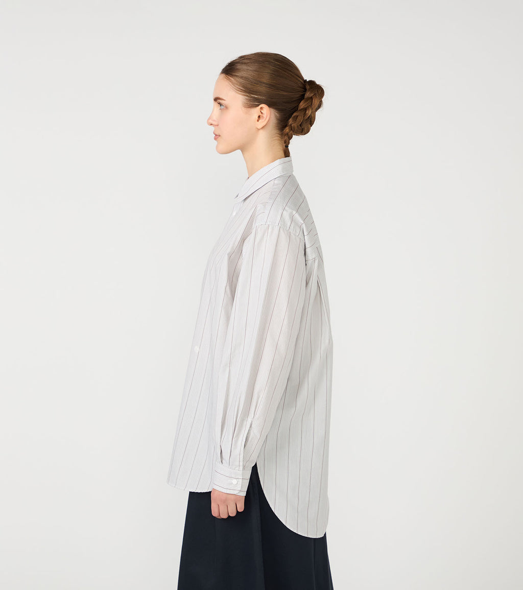 Regular Collar Stripe Wind Shirt