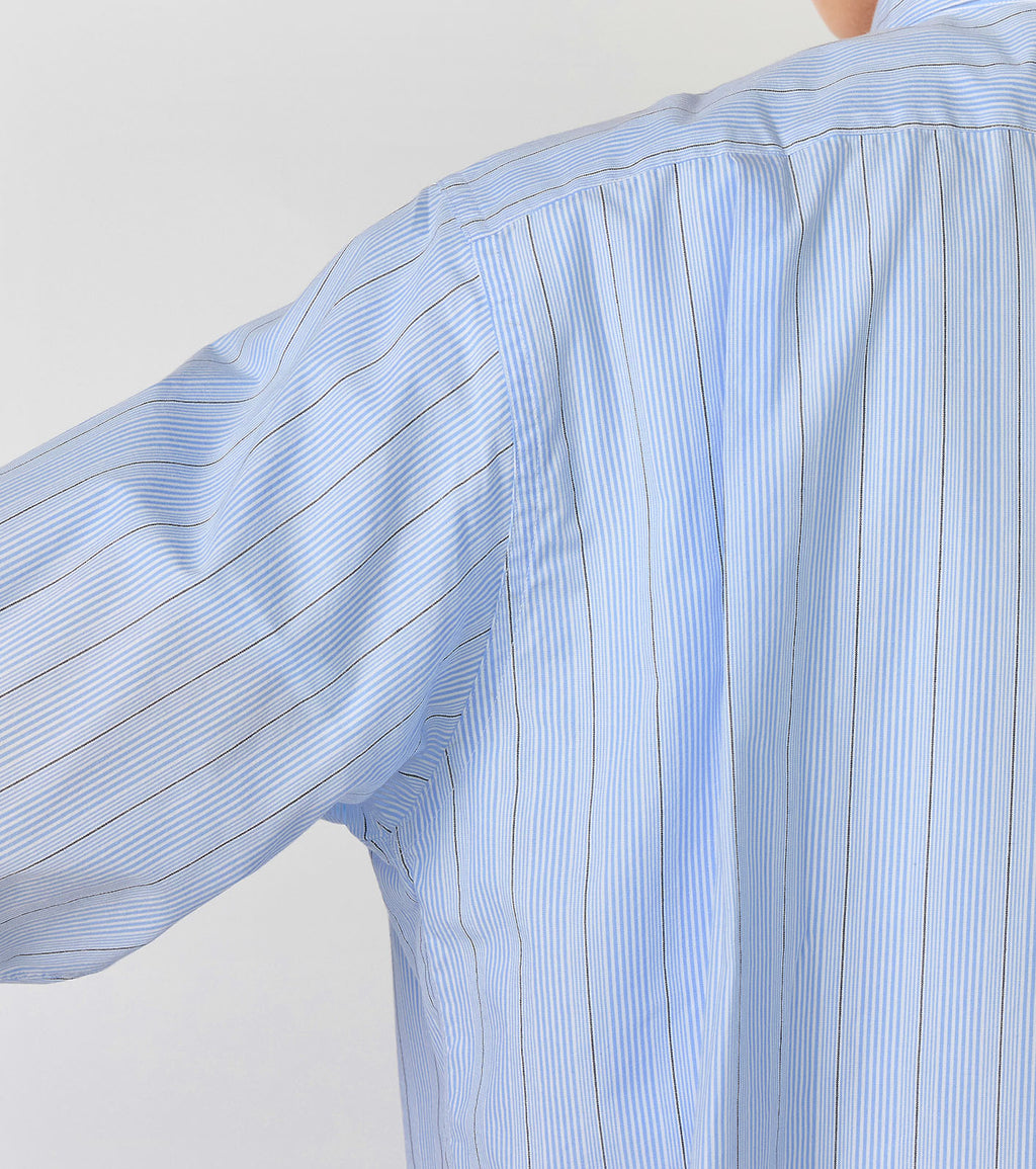 Regular Collar Stripe Wind Shirt