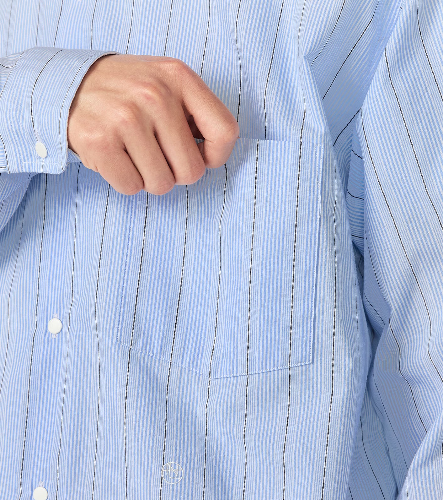 Regular Collar Stripe Wind Shirt