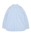 Regular Collar Stripe Wind Shirt - SX(Sax)