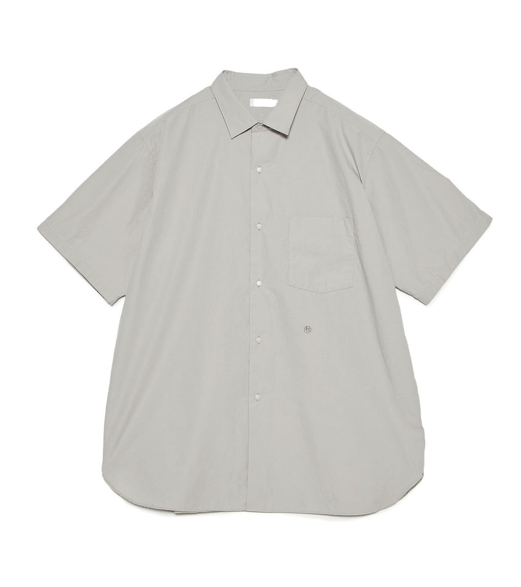 Regular Collar Wind S/S Shirt - H(Gray)