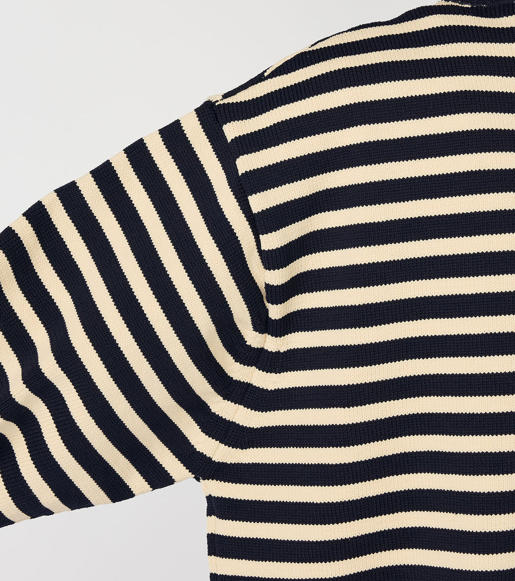 Mock Neck Stripe Sweater